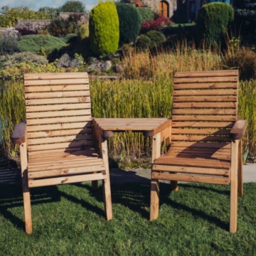 Loveseat with Angled Tray