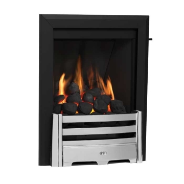 FLARE Classic Inset Gas Fire, Echo Fret, Black/Chrome FLARE Classic Inset Gas Fire, Echo Fret, Black/Chrome