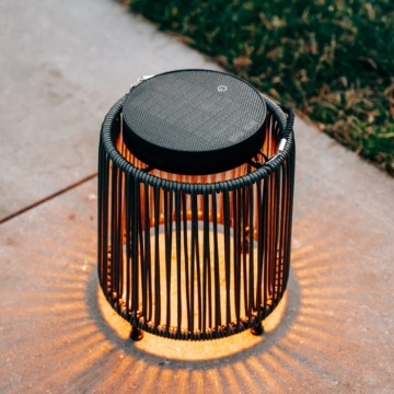 Zoluna Luca Solar Floor Light, Outdoor, Deep Coal