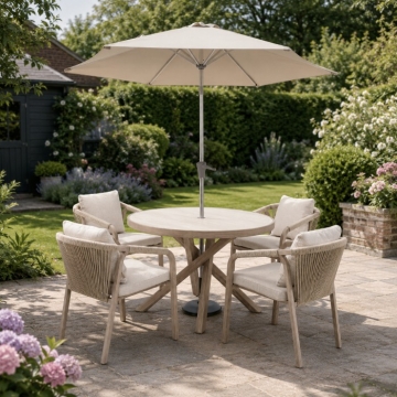 Kettler Cora Metal 4 Seat Dining Set