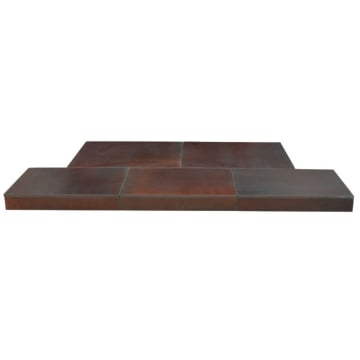 Gallery Corten Ceramic Hearth 48"