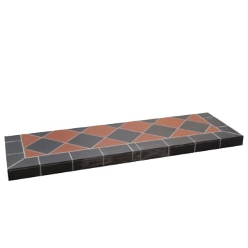 Gallery Diamond Quarry Black/Red Hearth 54"