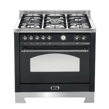 Lofra Dolcevita 90cm Dual Fuel Single-Oven Cooker, Chrome Trim