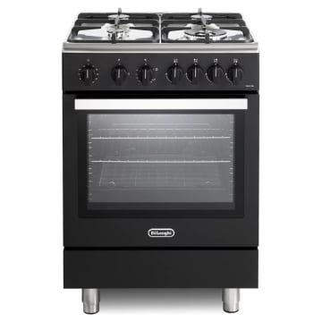 DeLonghi DSC626G-1 BL 60cm Gas Cooker, Black