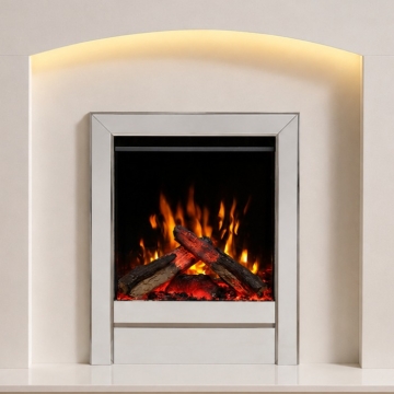 Vision VS40 Eros Inset Electric Fire, Chrome