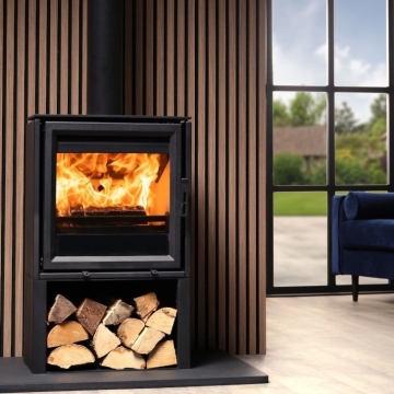 Fireline Ecostar Wide Multi-fuel Stove with Logstore