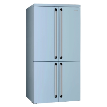 Smeg FQ960PB5 Victoria American Fridge Freezer, Pastel Blue