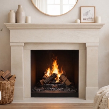 Gallery Fradswell Solid Limestone Fireplace