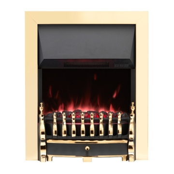 Gallery Blenheim Inset Electric Fire, Brass