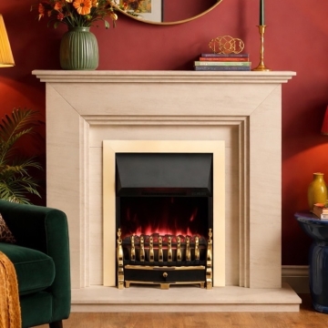 Gallery Cranbourne 44" Limestone Fireplace