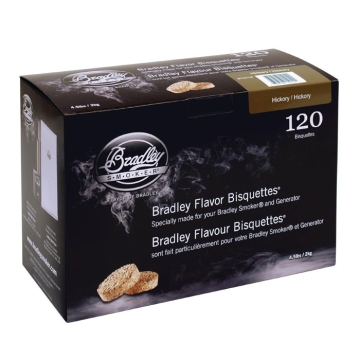 Bradley Smoker Hickory Flavoured Bisquettes, 120 Pack