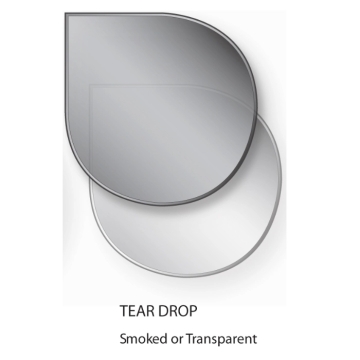 Gallery 1100mm x 1100mm Teardrop Smoked Glass Hearth