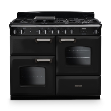 Rangemaster Classic 110cm Dual Fuel Range Cooker, Gloss Black