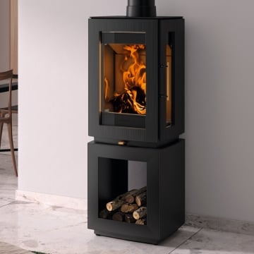 Hergom Glow Wood Burning Stove, Logstore One