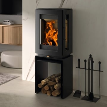 Hergom Glow Wood Burning Stove, Logstore Two