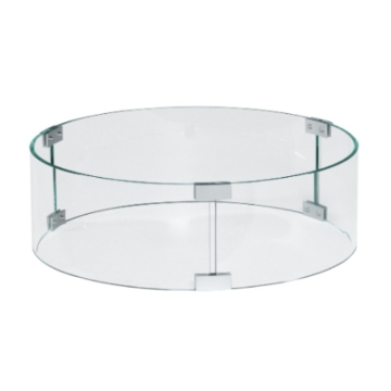 Happy Cocooning Fire Pit Table Round Glass