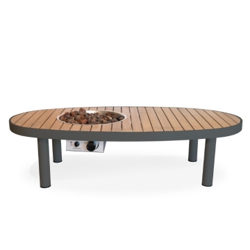 Happy Cocooning Riviera 140 Fire Pit Table, Smokey Anthracite