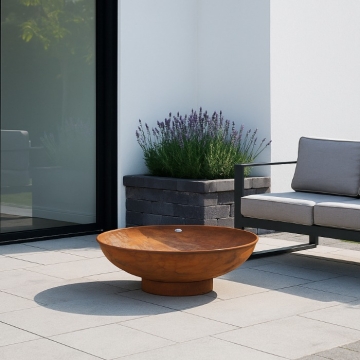 HEAT Outdoor Living 80cm Classic Fire Bowl, Corten Steel
