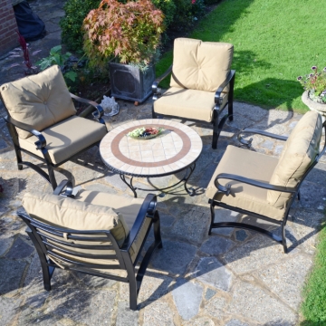 Europa Leisure Windsor Deluxe Lounge Set with Henley 91cm Coffee Table Europa Leisure Windsor Deluxe Lounge Set with Henley 91cm Coffee Table