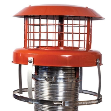 High Top Flexible Flue Pot Hanging Cowl - Terracotta
