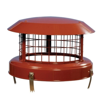 High Top Bird Guard Chimney Cowl - Terracotta