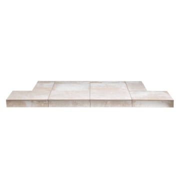 Gallery Iced Grey Tiled Hearth 56"