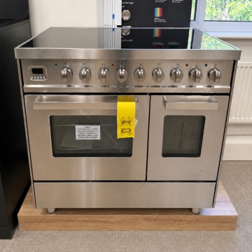 (Showroom Clearance) ILVE Pro Line 90cm Twin Induction Range Cooker, Stainless Steel