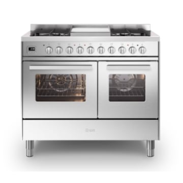 ILVE Torino 100cm 6 Burner Fry Top Twin Cavity Dual Fuel Range Cooker