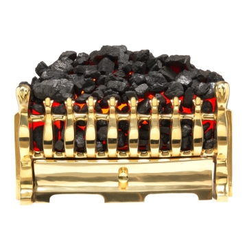 Burley Halstead 292 Electric Fire Basket, Brass