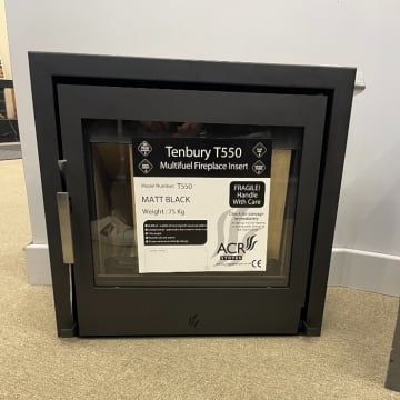 (Showroom clearance) ACR Tenbury T550 Eco Inset Multi-Fuel Stove, Black Steel