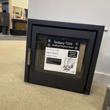 (Showroom clearance) ACR Tenbury T550 Eco Inset Multi-Fuel Stove, Black Steel