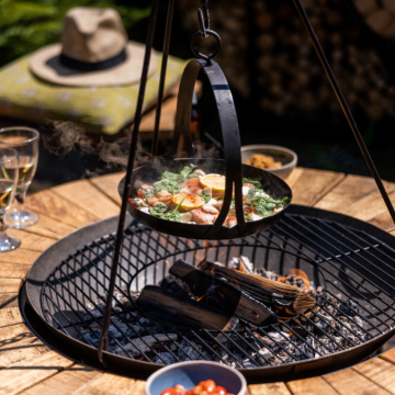 Kadai Cooking Tripod Skillet Lifestyle
