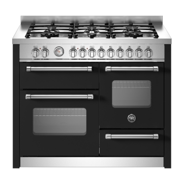 Bertazzoni 110cm Master Series 6-Burner Electric Triple Oven, Nero Black