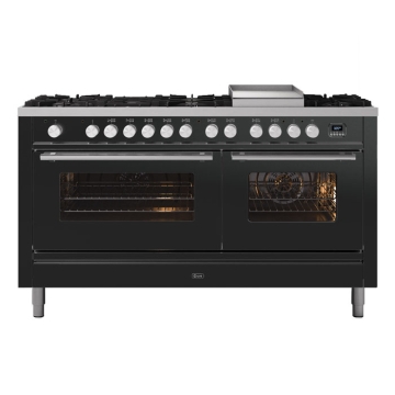 ILVE Roma 150cm Fry Top Twin Cavity Dual Fuel Range Cooker