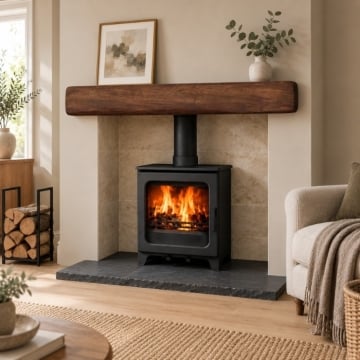 54” Dark Wood Effect Non-Combustible Fireplace Beam