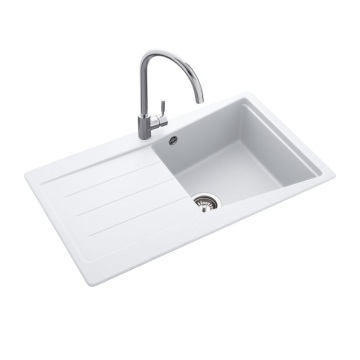 Mica MIC860CW White Igneous Granite Sink Angled Mica MIC860CW White Igneous Granite Sink Angled