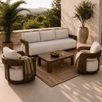 Nestune Manor Lounge Set with Swivel Chairs