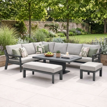 Maze New York Corner Dining Set with Rising Table