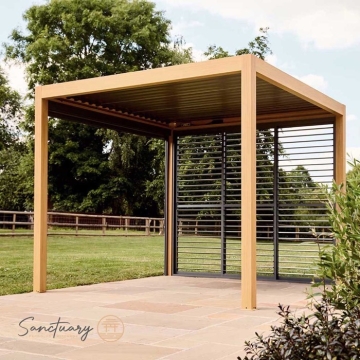 LG Outdoor | Sanctuary Oak 3 x 3m Pergola with Lights