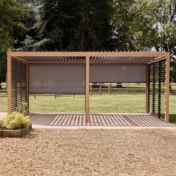LG Outdoor | Sanctuary Oak 6 x 3m Pergola with Lights