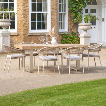 Pacific Lifestyle Osaka Latte 6 Seater Outdoor Dining Set Pacific Lifestyle Osaka Latte 6 Seater Outdoor Dining Set