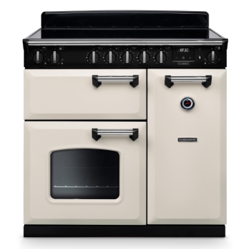 Rangemaster Classic 90cm Induction Range Cooker, Pale Cream