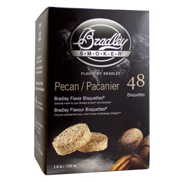 Bradley Smoker Pecan Flavoured Bisquettes, 48 Pack