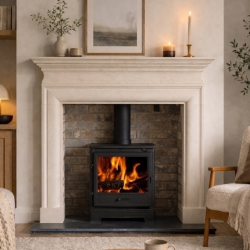 Penman Avellino Portuguese Limestone Fireplace