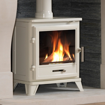 Penman Bassington Conventional Flue Gas Stove, White Enamel Penman Bassington Conventional Flue Gas Stove, White Enamel