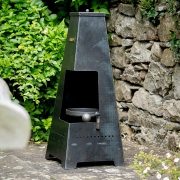 Firepits UK Piazza Junior Chimenea with Swing Arm BBQ Rack