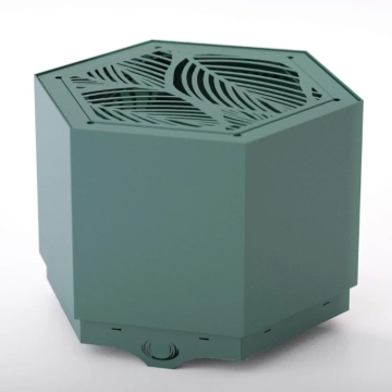 Pollen Large Hex Smokeless Firepit, Green