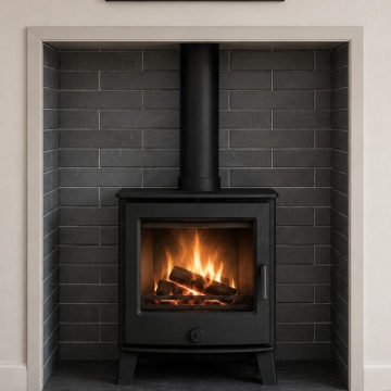 Gallery Porcelain Slate Brick Bond Fireplace Chamber