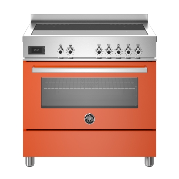 Bertazzoni 90cm Professional Series Induction Top Electric Oven, Arancio Orange Bertazzoni 90cm Professional Series Induction Top Electric Oven, Arancio Orange