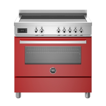 Bertazzoni 90cm Professional Series Induction Top Electric Oven, Rosso Red Bertazzoni 90cm Professional Series Induction Top Electric Oven, Rosso Red